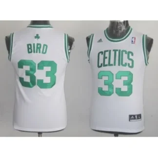 Youth Boston Celtics #33 Larry Bird White Throwback NBA Jersey