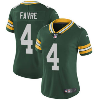 Nike Green Bay Packers #4 Brett Favre Green Team Color Women’s Stitched NFL Vapor Untouchable Limited Jersey