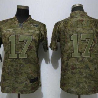 Women Nike Bills 17 Josh Allen Camo Salute To Service Limited Jersey