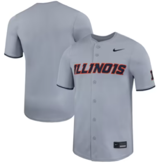 Illinois Fighting Illini Nike Limited Baseball Jersey - Gray