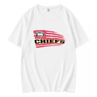 Retro Chiefs Football US Flag T-Shirt