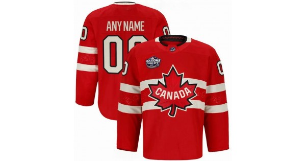 Canada 2025 Red Hockey Team 4 Nations Face-Off Custom Jersey - Image 2