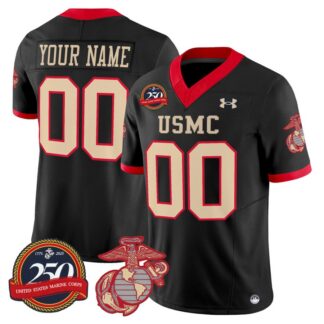 Men & Women & Youth United States Marine Corps Custom football with 250th Anniversary Patch Vapor fuse Limited Stit...