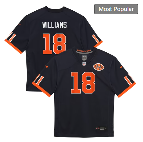 Toddler Chicago Bears #18 Caleb Williams 2026 Rivalries Collection Game Jersey - Navy