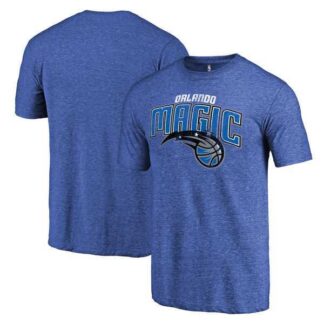 Men's Orlando Magic Distressed Team Logo Blue T-Shirt FengYun