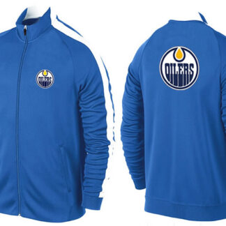NHL Edmonton Oilers Team Logo 2015 Men Hockey Jacket (16)