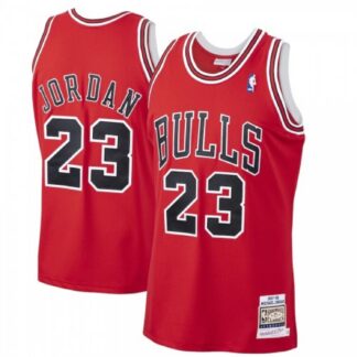 Men's Chicago Bulls Michael Jordan #23 Throwback Red 1997-98 Hardwood Classics Player Jersey