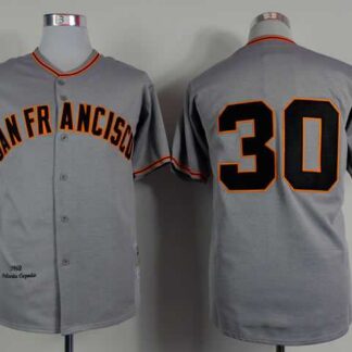 San Francisco Giants #30 Orlando Cepeda 1962 Gray Mitchell And Ness Throwback Stitched MLB Jersey Sanguo