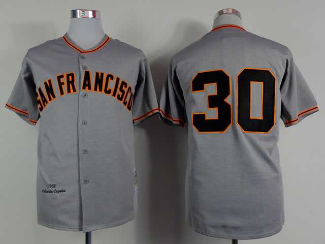 San Francisco Giants #30 Orlando Cepeda 1962 Gray Mitchell And Ness Throwback Stitched MLB Jersey Sanguo