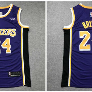 Lakers 24 Kobe Bryant Purple Nike KB Patch Swingman Jersey