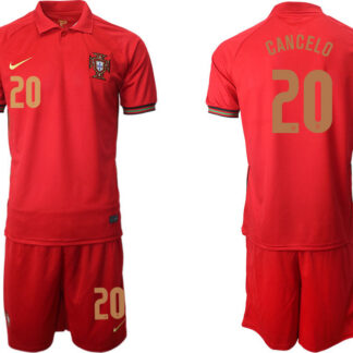 Men 2021 European Cup Portugal home red 20 Soccer Jersey