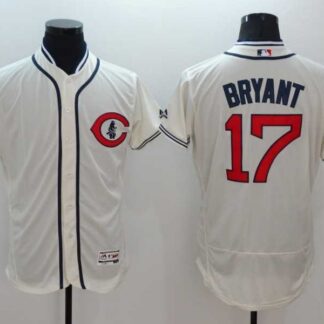 Chicago Cubs #17 Kris Bryant Cream 2016 Flexbase Collection Stitched Baseball Jersey