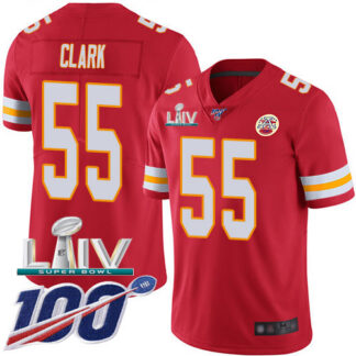 Nike Kansas City Chiefs #55 Frank Clark Red Super Bowl LIV 2020 Team Color Men’s Stitched NFL 100th Season Vapor Un...