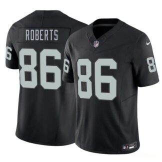 ultra‑ Men's Las Vegas Raiders #86 Chase Roberts Black 2026 Draft F.U.S.E. Vapor Untouchable Limited Stitched Football Jersey ‑uniform
