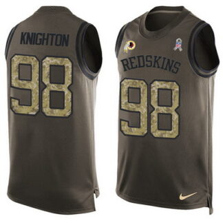 Men's Washington Redskins #98 Terrance Knighton Green Salute to Service Hot Pressing Player Name & Number Nike NFL...