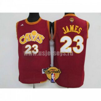 Men’s Cleveland Cavaliers #23 LeBron James Wine Stitched 2016 The Finals Alternate NBA Jersey
