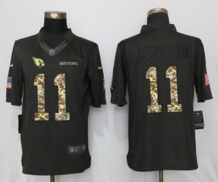 Nike Arizona Cardinals #11 Fitzgerald Anthracite Salute To Service Limited Stitched Jersey