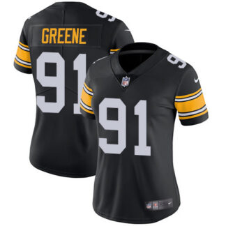 Nike Pittsburgh Steelers #91 Kevin Greene Black Alternate Women’s Stitched NFL Vapor Untouchable Limited Jersey