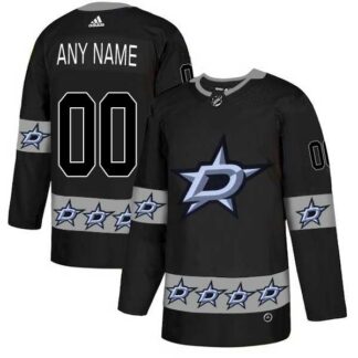 Customized Men's Dallas Stars Black Team Logos Fashion Adidas Jersey