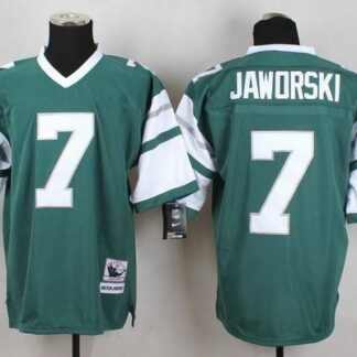 Men's Philadelphia Eagles #7 Ron Jaworski Light Green Throwback Jersey