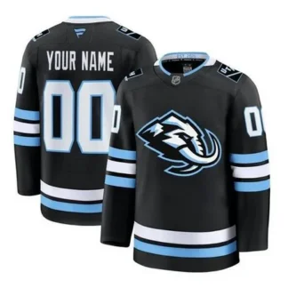 Men's Utah Mammoth Custom 2025 Black Stitched Hockey Premium Jersey