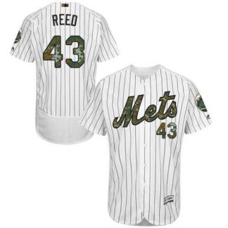 New York Mets #43 Addison Reed White Memorial Day Flexbase Stitched Jersey DingZhi