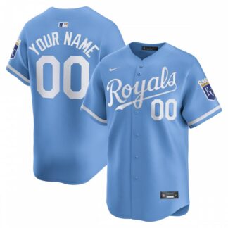 Kansas City Royals Nike Alternate Limited Custom Jersey – Light Blue