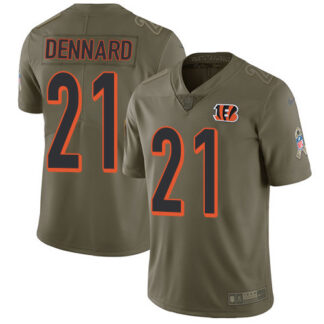 Nike Cincinnati Bengals #21 Darqueze Dennard Olive Men’s Stitched NFL Limited 2017 Salute To Service Jersey