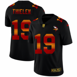 Minnesota Minnesota Vikings #19 Adam Thielen Men’s Black Nike Red Orange Stripe Vapor Limited NFL Jersey
