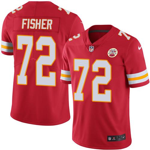 Nike Kansas City Chiefs #72 Eric Fisher Red Team Color Men’s Stitched NFL Vapor Untouchable Limited Jersey