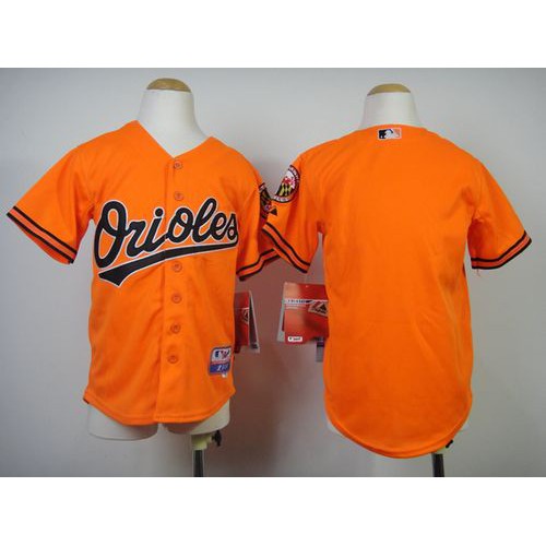 Baltimore Orioles Blank Orange Cool Base Stitched Youth MLB Jersey