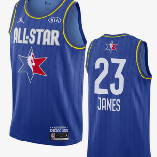 Men's Los Angeles Lakers #23 LeBron James Blue Jordan Brand 2020 All-Star Game Swingman Stitched NBA Jersey