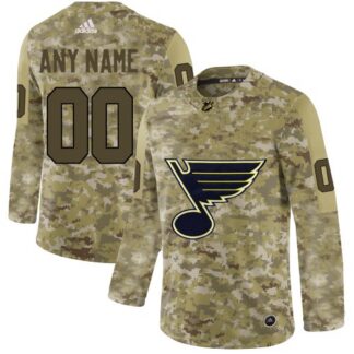 Men’s Adidas Blues Personalized Camo Authentic NHL Jersey