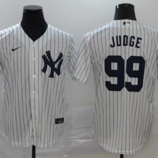 Yankees 99 Aaron Judge White 2020 Nike Cool Base Jersey