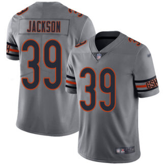 Nike Chicago Bears #39 Eddie Jackson Silver Men’s Stitched NFL Limited Inverted Legend Jersey