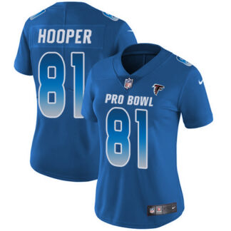 Nike Atlanta Falcons #81 Austin Hooper Royal Women’s Stitched NFL Limited NFC 2019 Pro Bowl Jersey