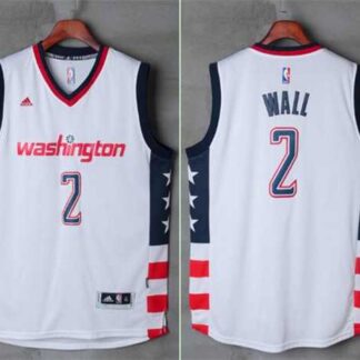 Washington Wizards #2 John Wall White Swingman Stitched Jersey