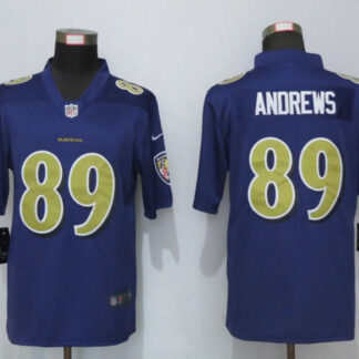 Nike Baltimore Ravens 89 Andrews Navy Purple Color Rush Limited Jersey