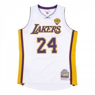Men's Los Angeles Lakers Kobe Bryant #24 Throwback White 2009-10 Hardwood Classics Jersey