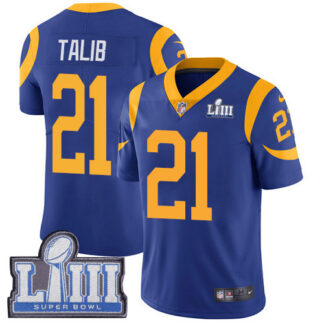Nike Los Angeles Rams #21 Aqib Talib Royal Blue Alternate Super Bowl LIII Bound Youth Stitched NFL Vapor Untouchabl...