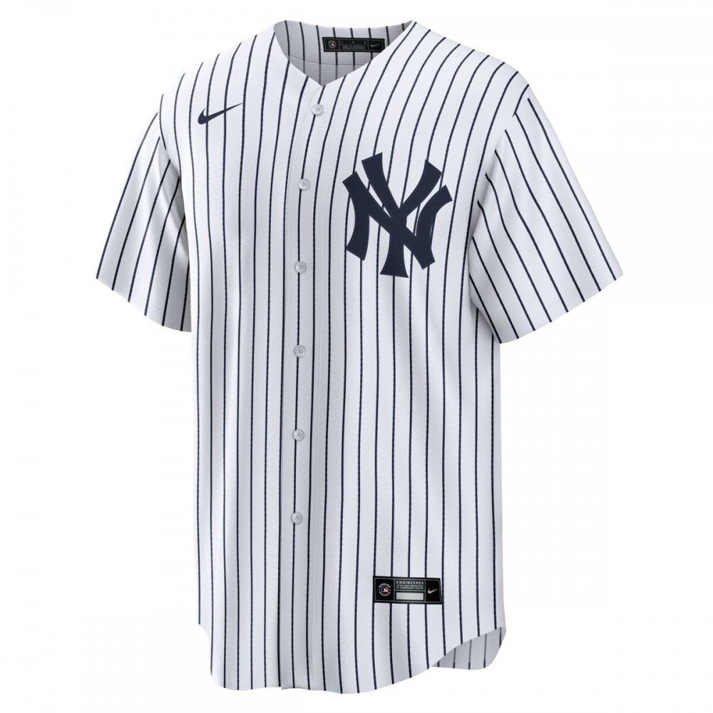 Derek Jeter New York Yankees Nike Replica Jersey - White/Navy - Image 2