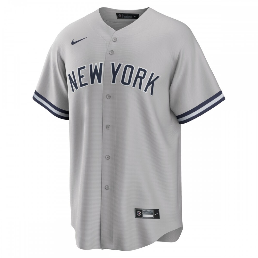 New York Yankees Nike Road Replica Team Jersey - Gray - Image 2