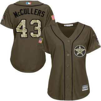 Houston Astros #43 Lance McCullers Green Salute to Service Women’s Stitched MLB Jersey