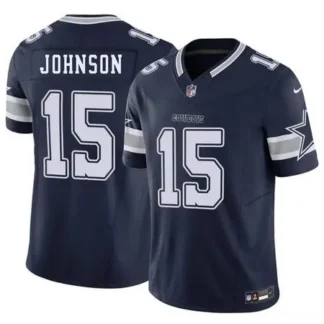Youth Dallas Cowboys #15 Tyler Johnson Navy 2026 NFL Draft Vapor F.U.S.E. Limited Jersey