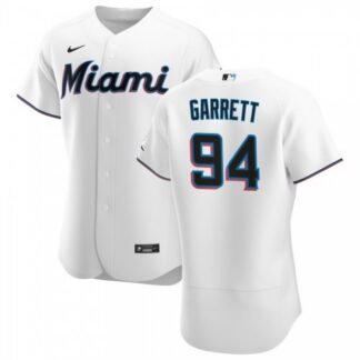 Miami Marlins #94 Braxton Garrett Men’s Nike White Home 2020 Authentic Player MLB Jersey