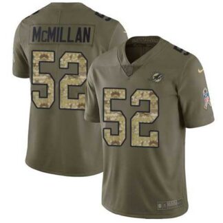 Nike Dolphins 52 Raekwon McMillan Olive Camo Salute To Service Limited Jersey Dzhi