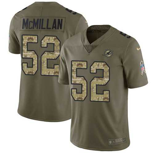 Nike Dolphins 52 Raekwon McMillan Olive Camo Salute To Service Limited Jersey Dzhi