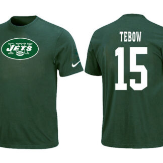 Nike New York Jets Tim Tebow Name & Number T-Shirt Green