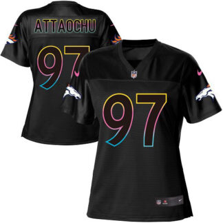 Nike Denver Broncos #97 Jeremiah Attaochu Black Women’s NFL Fashion Game Jersey