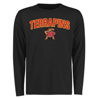 Maryland Terrapins Proud Mascot Long Sleeve WEM T-Shirt - Black
